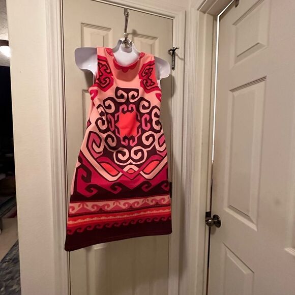 ARYEH various Pinks , dark purple Dress small - Picture 3 of 7